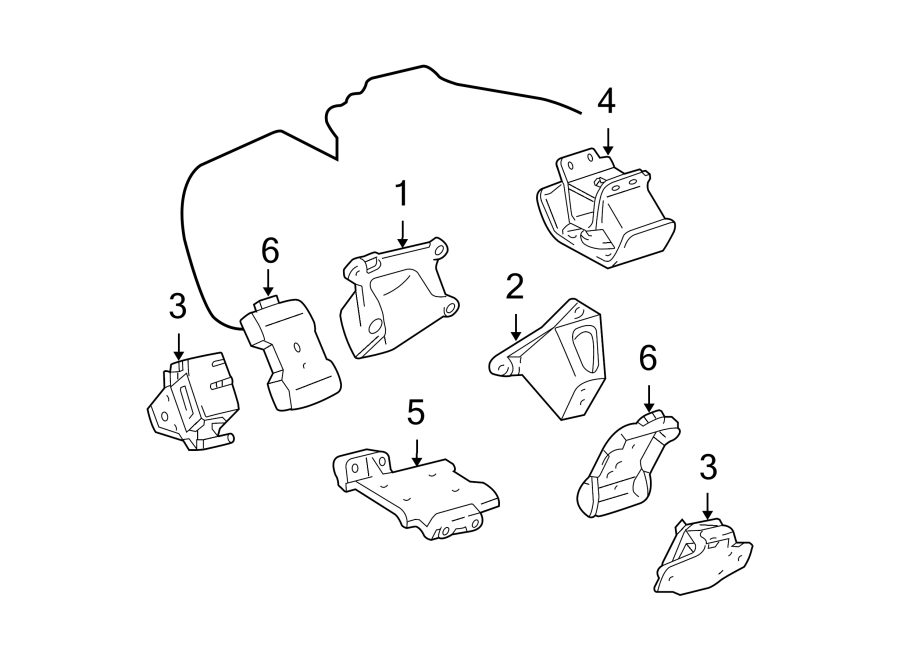 Diagram Engine & TRANS mounting. for your 2012 Toyota Tacoma 4.0L V6 A/T RWD Base Standard Cab Pickup Fleetside 