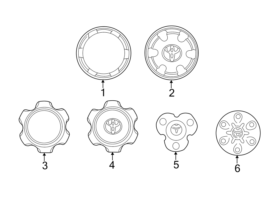 Diagram WHEELS. COVERS & TRIM. for your 2019 Toyota Avalon   