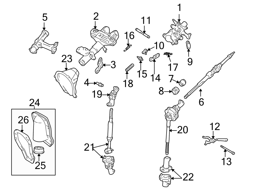 Diagram STEERING COLUMN ASSEMBLY. for your 1994 Toyota 4Runner   