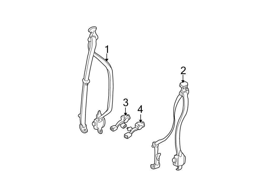 Diagram RESTRAINT SYSTEMS. REAR SEAT BELTS. for your 2020 Toyota RAV4   