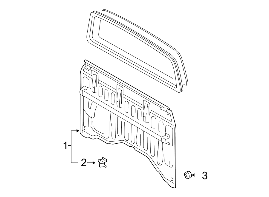 Diagram BACK PANEL. EXTERIOR TRIM. for your 1990 Toyota Corolla  DLX Sedan 