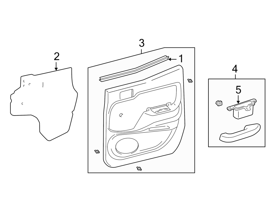 Diagram REAR DOOR. INTERIOR TRIM. for your 2019 Toyota Tacoma   