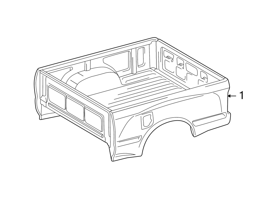 Diagram PICK UP BOX. BOX ASSEMBLY. for your 2003 Toyota Tacoma   