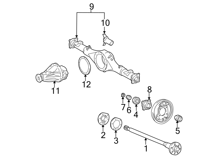 Diagram REAR SUSPENSION. AXLE & DIFFERENTIAL. for your 2018 Toyota Sequoia   