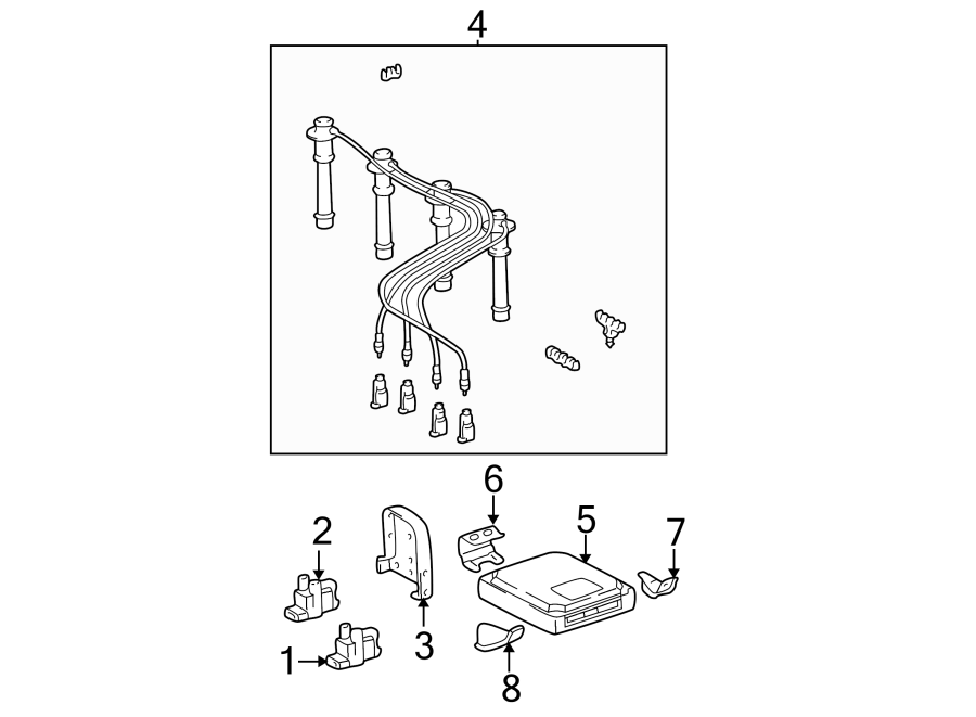 Diagram IGNITION SYSTEM. for your Toyota Tacoma  