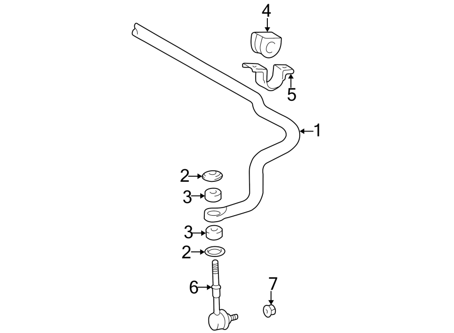 Diagram FRONT SUSPENSION. STABILIZER BAR & COMPONENTS. for your 1989 Toyota 4Runner   