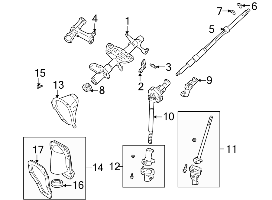 Diagram STEERING COLUMN ASSEMBLY. for your 2010 Toyota Tacoma   