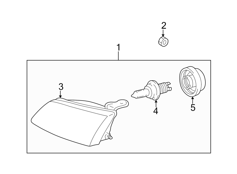 Diagram FRONT LAMPS. HEADLAMP COMPONENTS. for your 2021 Toyota Prius   