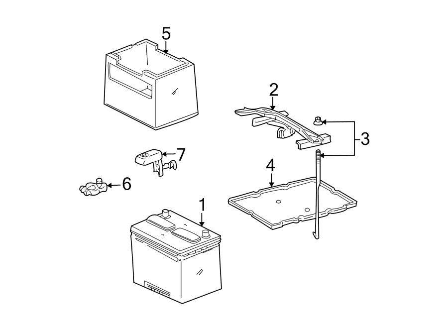 Diagram BATTERY. for your 2015 Toyota Tundra 4.6L V8 A/T RWD SR5 Crew Cab Pickup Fleetside 