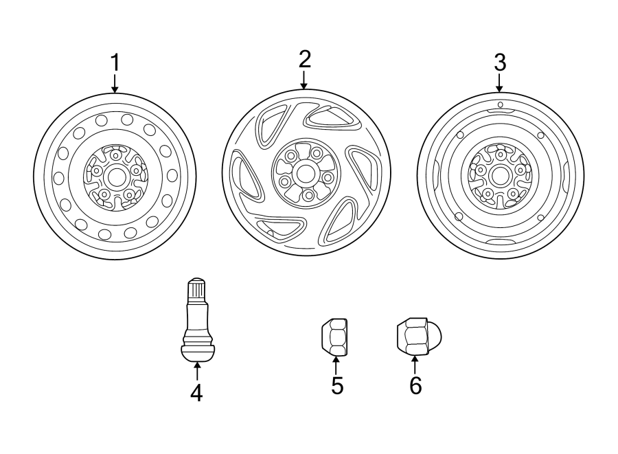 Diagram WHEELS. for your 1998 Toyota Sienna   