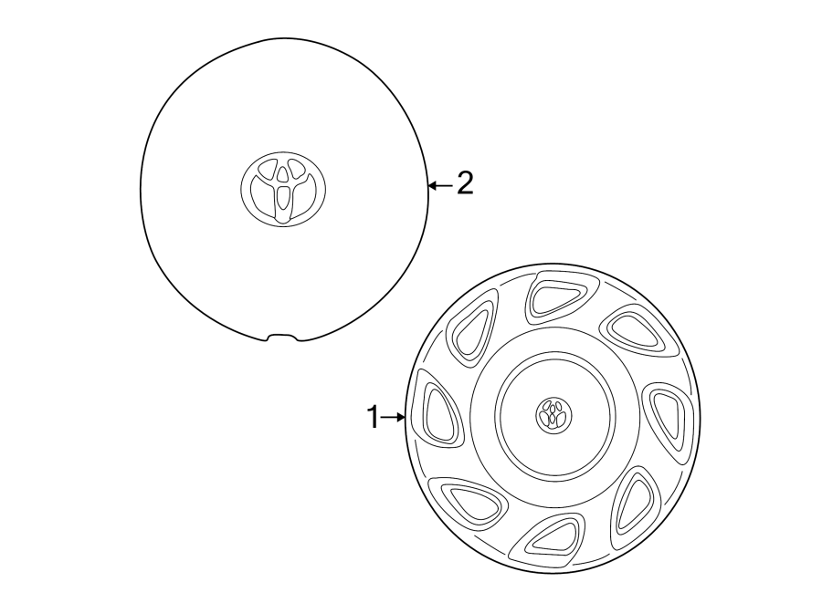 Diagram WHEELS. COVERS & TRIM. for your 2008 Toyota Matrix   