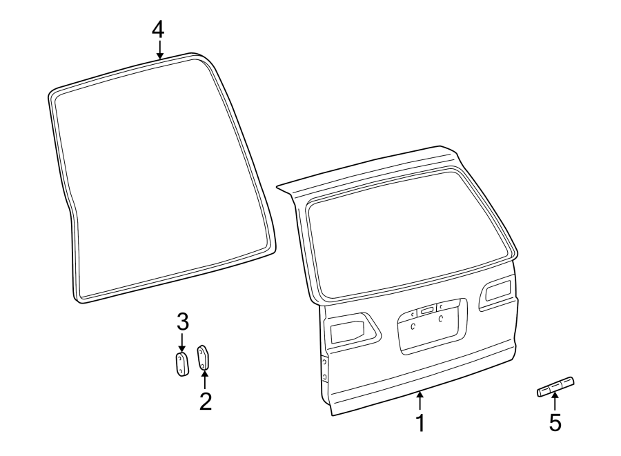 Diagram LIFT GATE. GATE & HARDWARE. for your 2021 Toyota Sienna   