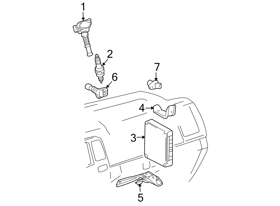 Diagram IGNITION SYSTEM. for your 2012 Toyota Tacoma  Base Standard Cab Pickup Fleetside 