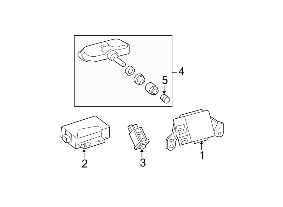 Diagram TIRE PRESSURE MONITOR COMPONENTS. for your 2018 Toyota Corolla   