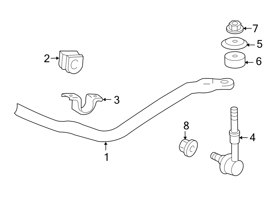 Diagram FRONT SUSPENSION. STABILIZER BAR & COMPONENTS. for your 1985 Toyota Tercel   