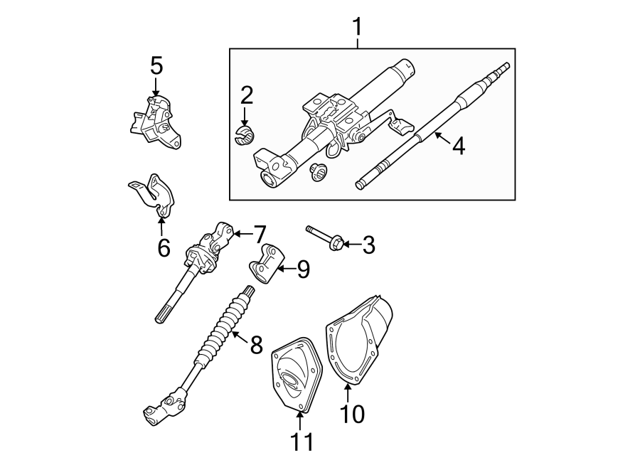 Diagram STEERING COLUMN ASSEMBLY. for your 2023 Toyota 4Runner  TRD Pro Sport Utility 