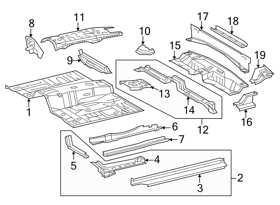 Diagram FLOOR. for your Toyota