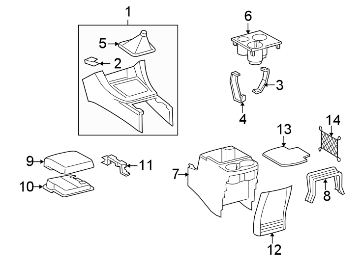 Diagram CONSOLE. for your 2005 Toyota Highlander   