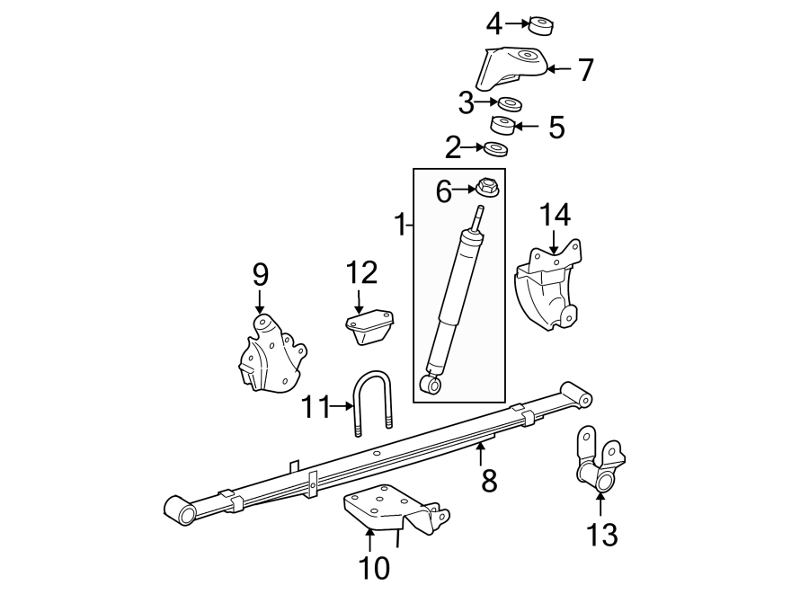 Diagram REAR SUSPENSION. SUSPENSION COMPONENTS. for your 2010 Toyota Tacoma 2.7L A/T RWD Base Extended Cab Pickup Fleetside 