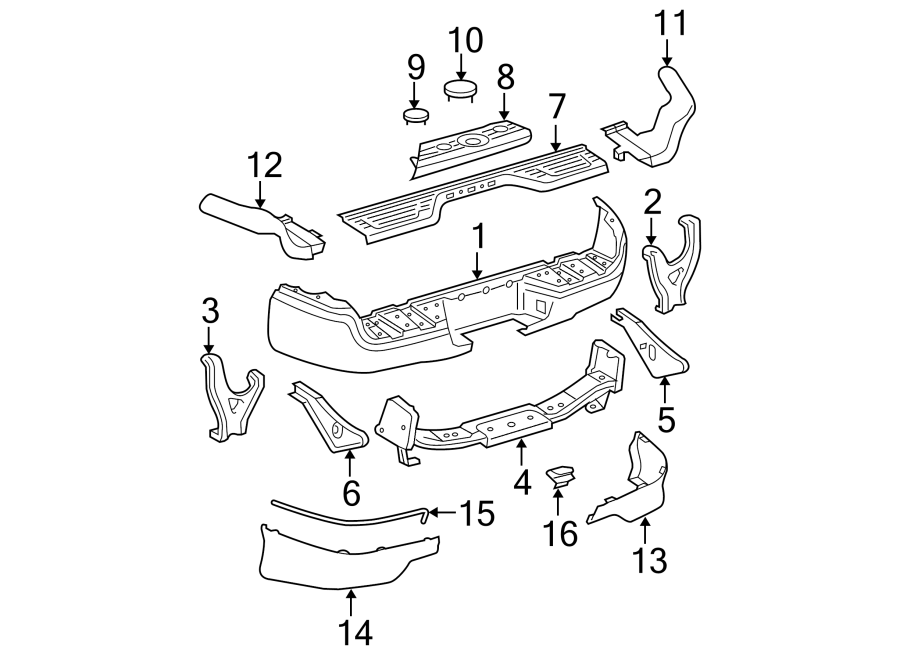 Diagram REAR BUMPER. BUMPER & COMPONENTS. REAR SPOILER. for your 2013 Toyota Matrix   