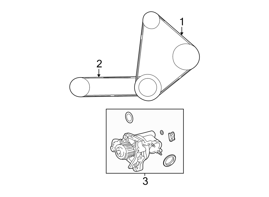 Diagram BELTS & PULLEYS. WATER PUMP. for your 1985 Toyota Camry   