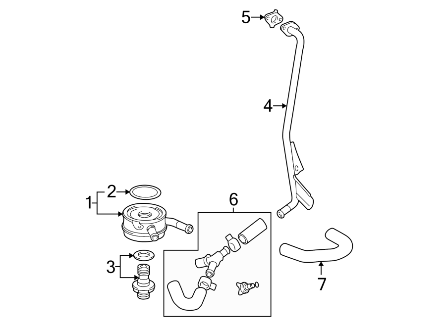 Diagram OIL COOLER. for your Toyota RAV4  