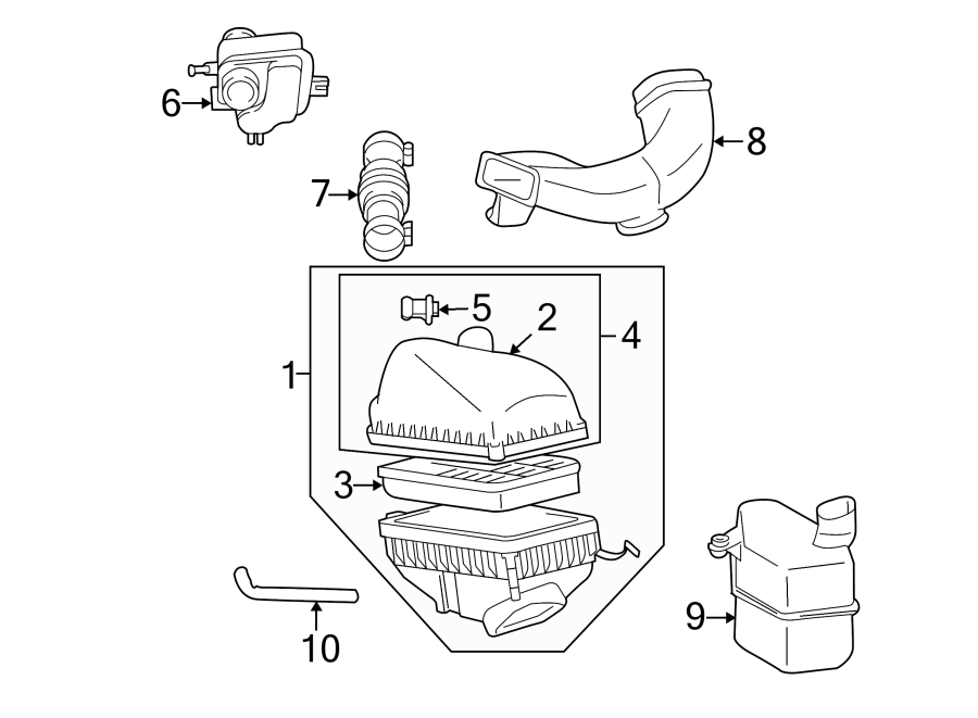 Diagram ENGINE / TRANSAXLE. AIR INTAKE. for your 2019 Toyota Corolla   