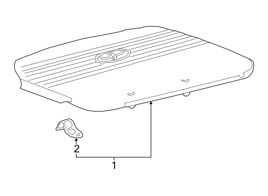 Diagram ENGINE / TRANSAXLE. ENGINE APPEARANCE COVER. for your 2007 Toyota Tacoma   
