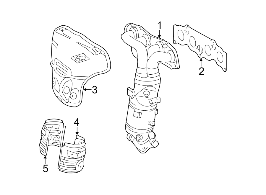 Diagram EXHAUST SYSTEM. MANIFOLD. for your 2021 Toyota Camry   