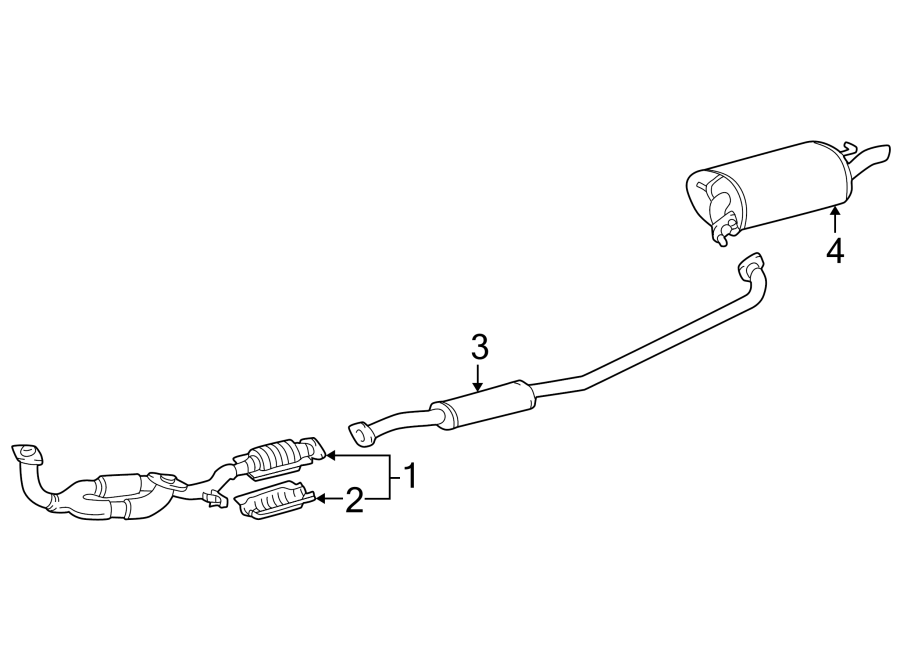 Diagram EXHAUST SYSTEM. EXHAUST COMPONENTS. for your Toyota Solara  