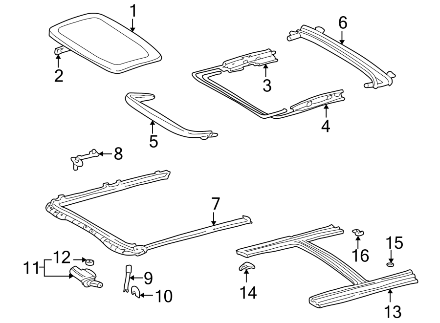 Diagram COUPE. W/SUNROOF. for your 2003 Toyota Avalon   