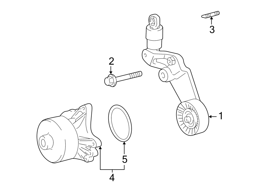 Diagram BELTS & PULLEYS. WATER PUMP. for your 1995 Toyota Tacoma  SR5 Extended Cab Pickup Fleetside 