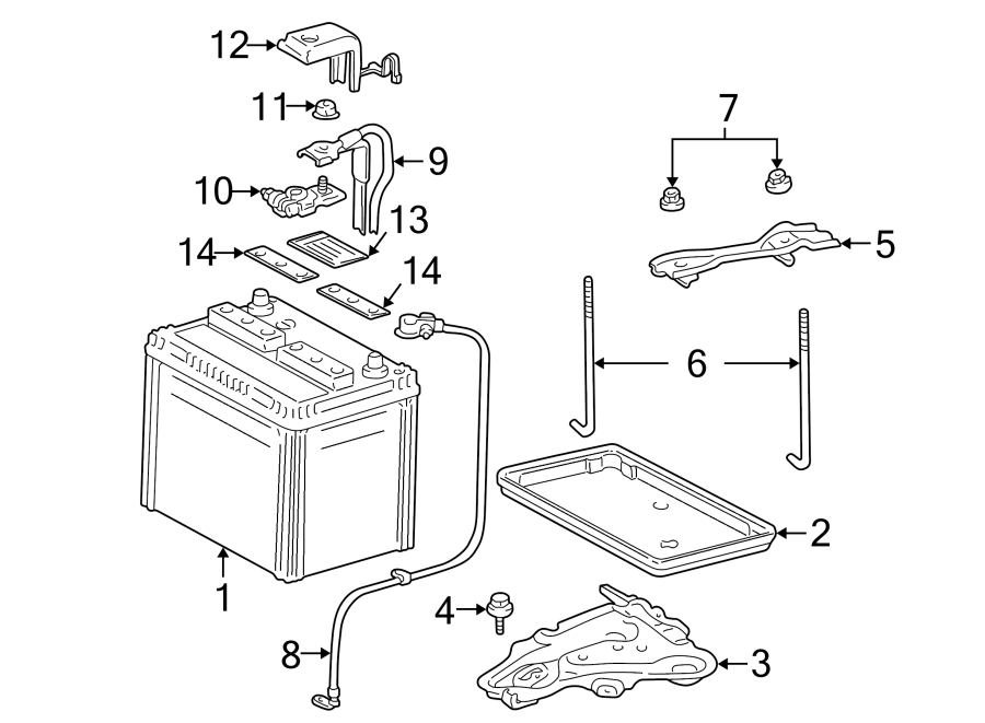 Diagram BATTERY. for your Toyota