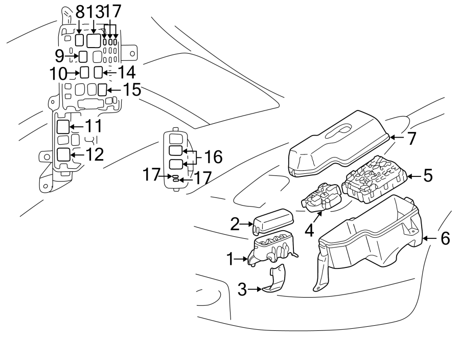 Diagram ELECTRICAL COMPONENTS. for your 2020 Toyota Camry 2.5L A/T AWD XSE Sedan 