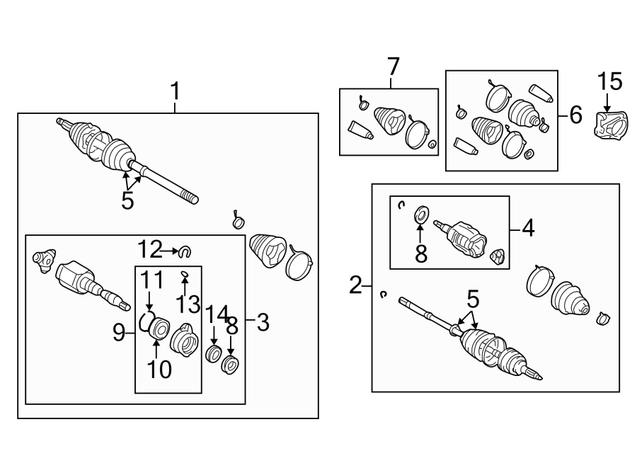 Diagram Front suspension. Drive axles. for your 2009 Toyota Corolla   