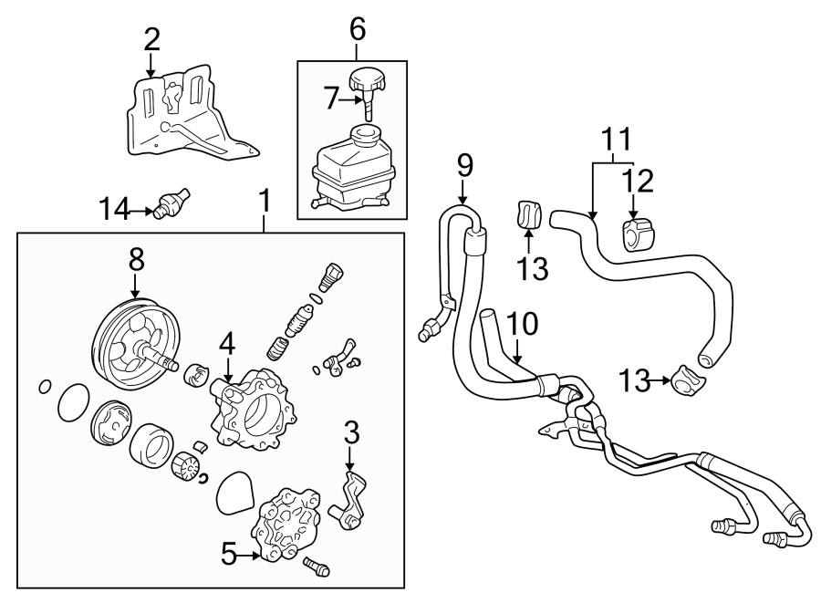 Diagram STEERING GEAR & LINKAGE. PUMP & HOSES. for your 2017 Toyota Tundra  1794 Edition Crew Cab Pickup Fleetside 