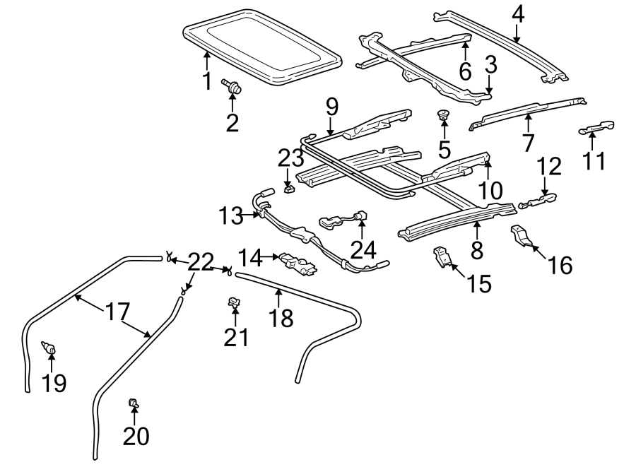 Diagram SUNROOF. for your 2003 Toyota Avalon   