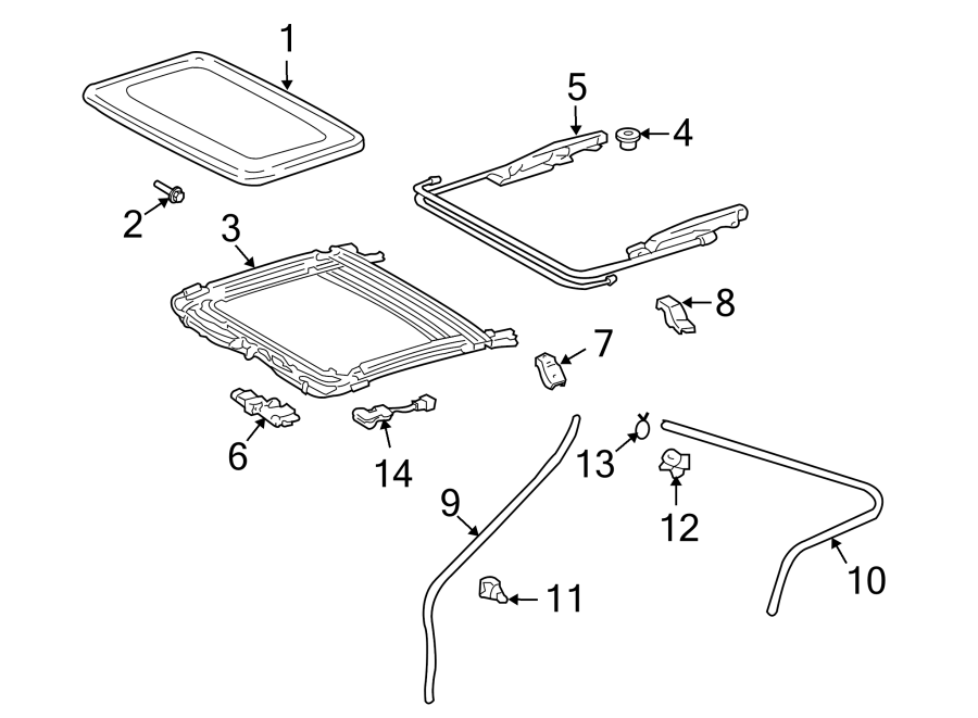 Diagram SUNROOF. for your 2003 Toyota Avalon   