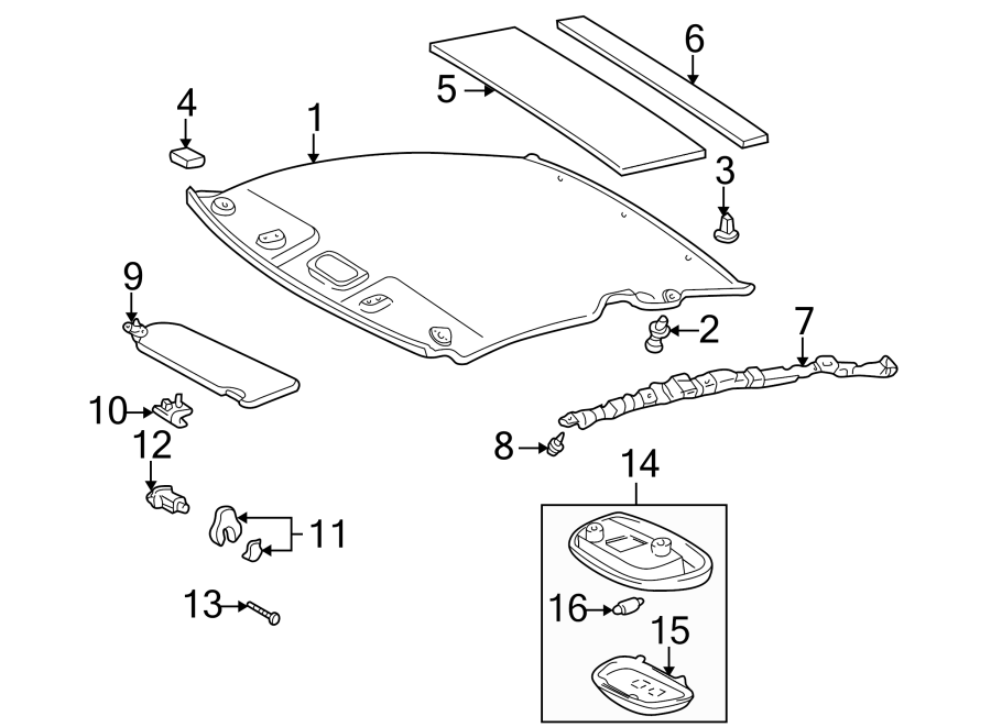 Diagram INTERIOR TRIM. for your 2006 Toyota Camry  XLE SEDAN 