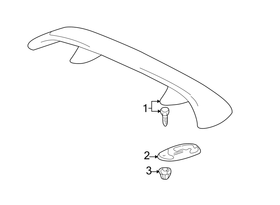 Diagram LIFT GATE. SPOILER. for your 2005 Toyota Matrix   