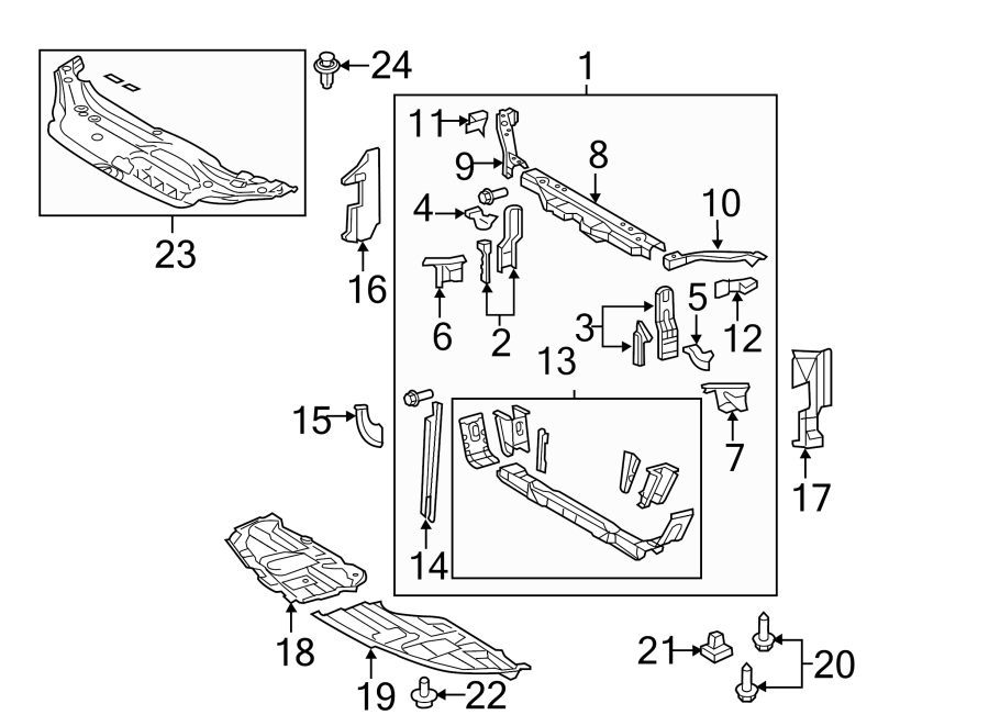 Diagram RADIATOR SUPPORT. for your Toyota Avalon  