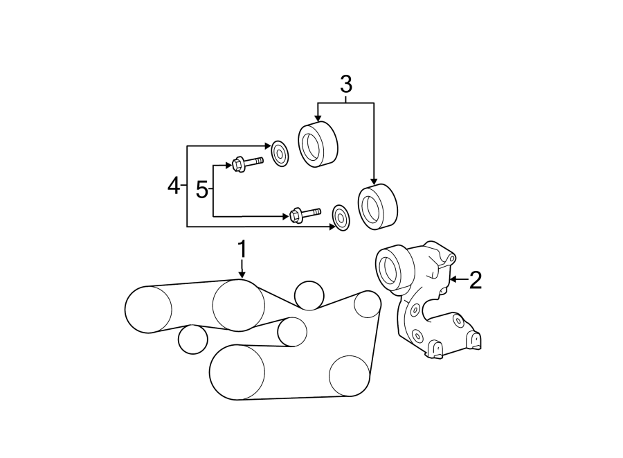 Diagram BELTS & PULLEYS. for your 2010 Toyota Tacoma 4.0L V6 M/T RWD Pre Runner Extended Cab Pickup Fleetside 