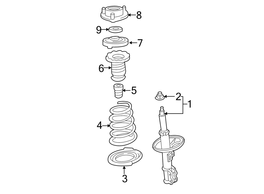 Diagram FRONT SUSPENSION. STRUTS & COMPONENTS. for your 2010 Toyota Tundra   