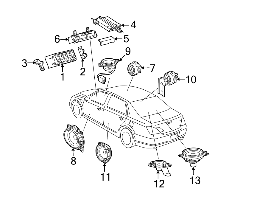 Diagram INSTRUMENT PANEL. SOUND SYSTEM. for your 2019 Toyota Corolla 1.8L M/T XSE Sedan 