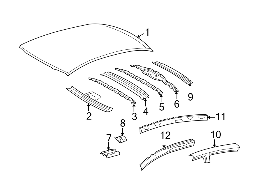 Diagram ROOF & COMPONENTS. for your Toyota Avalon  