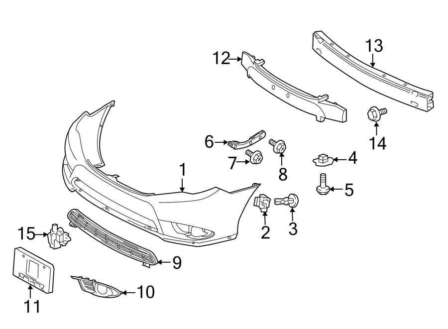 Diagram FRONT BUMPER. BUMPER & COMPONENTS. for your Toyota Prius Prime  