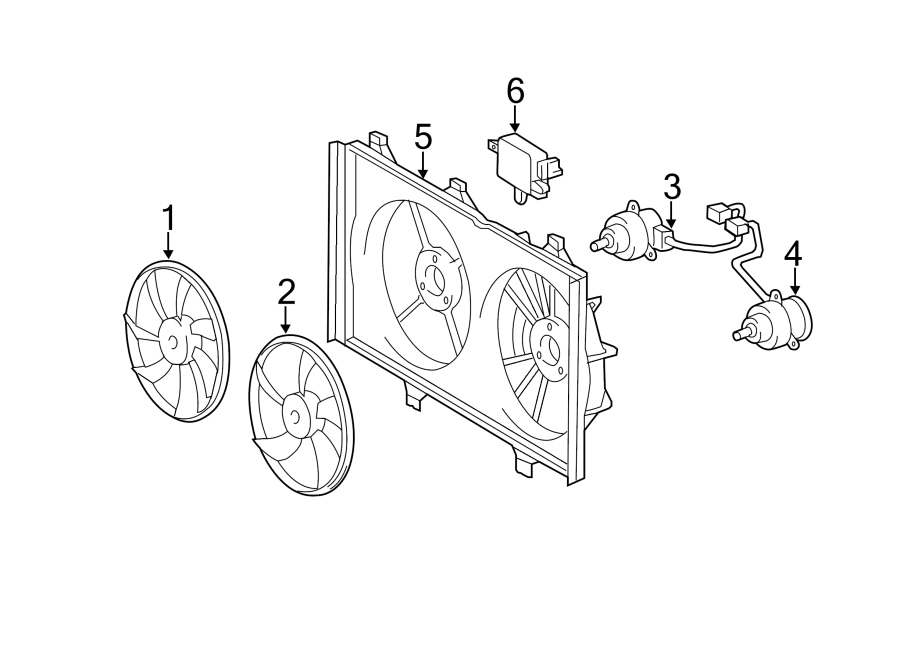 Diagram COOLING FAN. for your 2012 Toyota Tacoma  Base Standard Cab Pickup Fleetside 