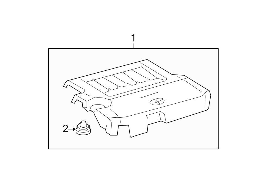 Diagram ENGINE / TRANSAXLE. ENGINE APPEARANCE COVER. for your 2008 Toyota RAV4   