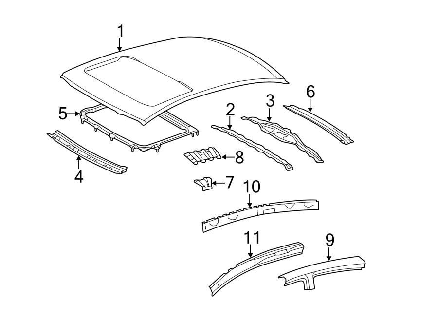 Diagram ROOF & COMPONENTS. for your Toyota Avalon  