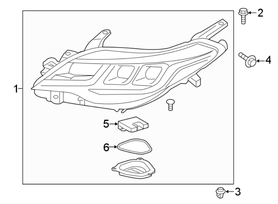 Diagram FRONT LAMPS. HEADLAMP COMPONENTS. for your 2018 Toyota Avalon 3.5L V6 A/T LIMITED SEDAN 